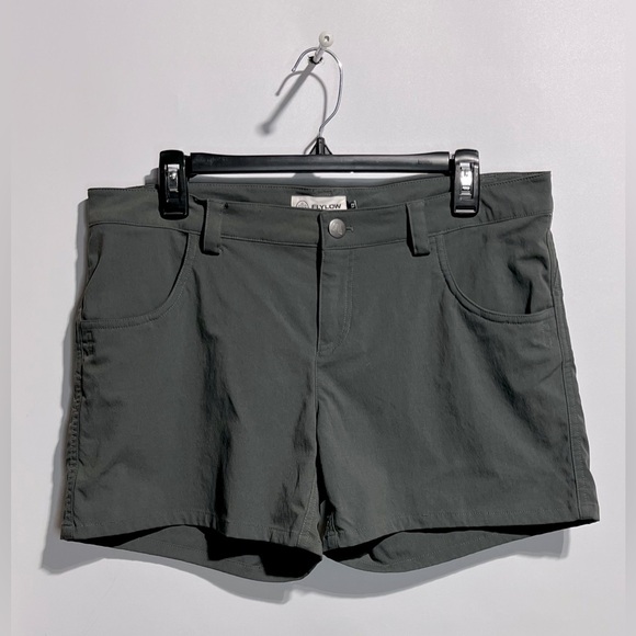 FLYLOW Women’s Nylon Shorts Grey Size 12 - Picture 1 of 6